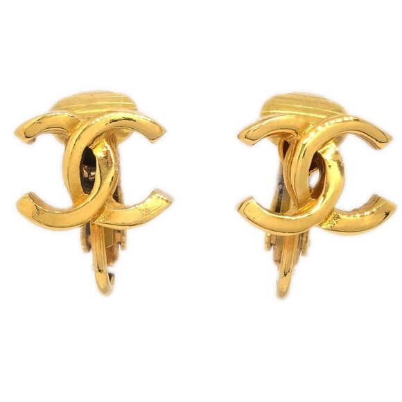 Chanel Gold Mini CC Earrings Clip-On 233 166124 - Picture 1 of 4
